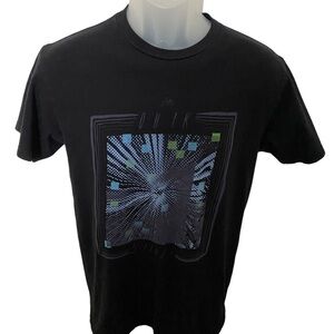 QUIKSILVER Green & Blue Graphic Surf Tee Shirt Men S Small